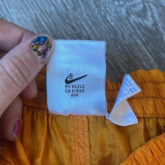 Vintage 90s Nike Orange and red Athletic Shorts with Red Trim - Picture 5 of 8
